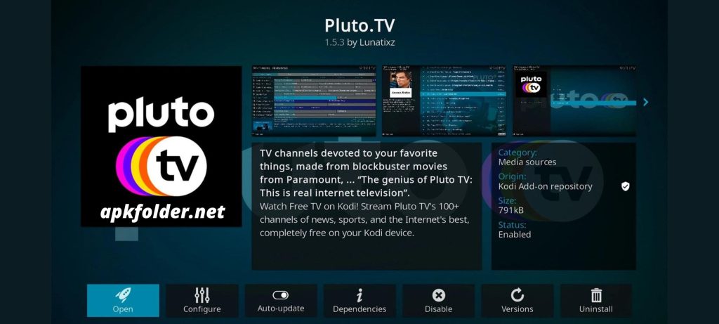 Pluto Tv Kodi Addon